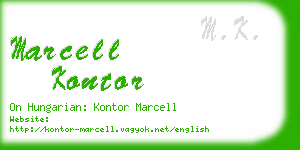 marcell kontor business card